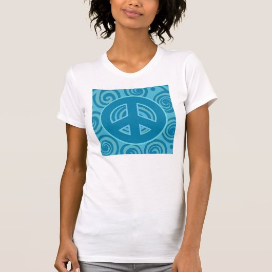 T-shirt Panneau de paix bleu (Devant)