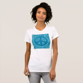 T-shirt Panneau de paix bleu (Devant entier)