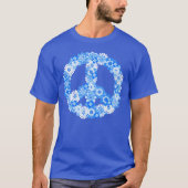 T-shirt Panneau de Paix bleu (Devant)