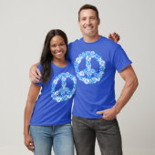 T-shirt Panneau de Paix bleu (Unisexe)