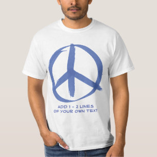 T-shirt Panneau de paix bleu