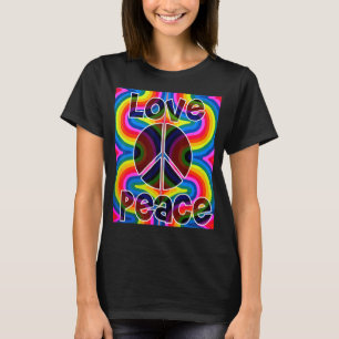 T-shirt Panneau de Paix Bright Colorful 60s les années 70