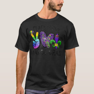 T-shirt Panneau de Paix Coeur Fleur De Lys Hippie Paix Amo
