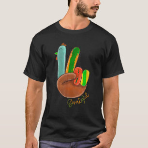 T-shirt Panneau de Paix Main Turquie Thanksgiving Grateful