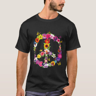 T-shirt Panneau de Paix Papillon Floral Fleur Jardin Natur