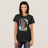 T-shirt Panneau de Paix Plage Ocean Main Super Retro Vi (Devant entier)