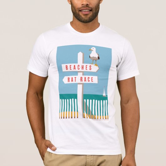 T-shirt Panneau de plage (Devant)