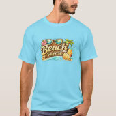 T-shirt Panneau de plage s'il vous plaît (Devant)