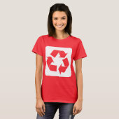 T-shirt Panneau de recyclage - Blanc (Devant entier)