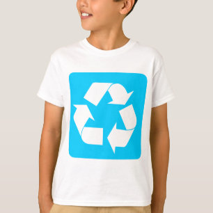 T-shirt Panneau de recyclage - bleu ciel