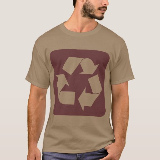 T-shirt Panneau de recyclage - Brown foncé (Devant)