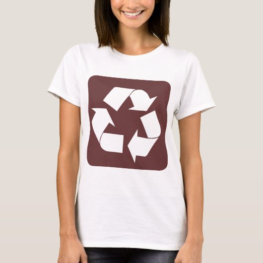 T-shirt Panneau de recyclage - Brown foncé (Devant)
