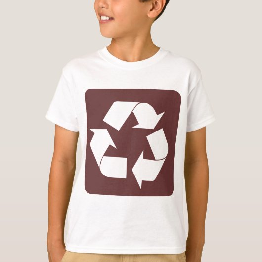 T-shirt Panneau de recyclage - Brown foncé (Devant)