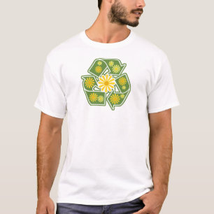T-shirt Panneau de recyclage floral