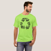 T-shirt Panneau de recyclage gris fracturé (Devant entier)