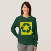 T-shirt Panneau de recyclage - Jaune (Devant entier)