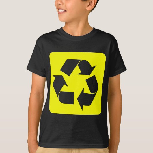 T-shirt Panneau de recyclage - Jaune (Devant)
