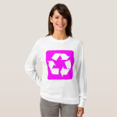 T-shirt Panneau de recyclage - Magenta (Devant entier)