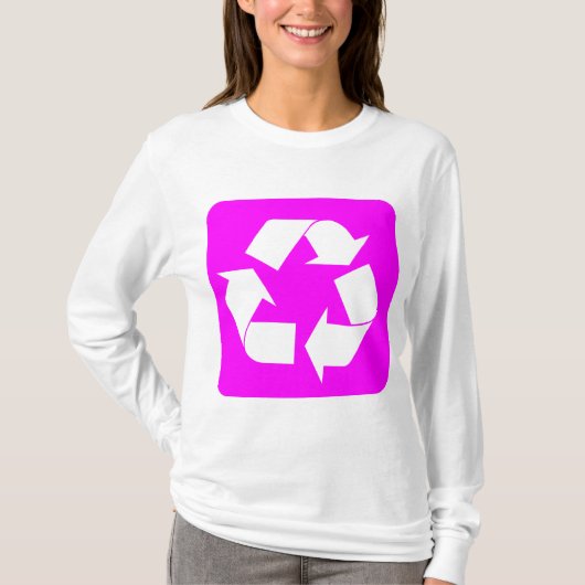 T-shirt Panneau de recyclage - Magenta (Devant)