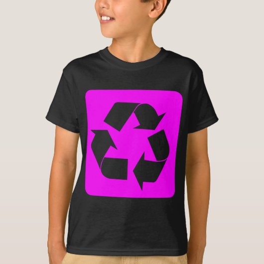T-shirt Panneau de recyclage - Magenta (Devant)