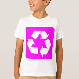 T-shirt Panneau de recyclage - Magenta