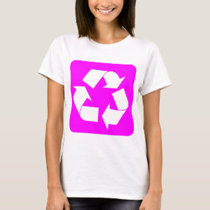 T-shirt Panneau de recyclage - Magenta