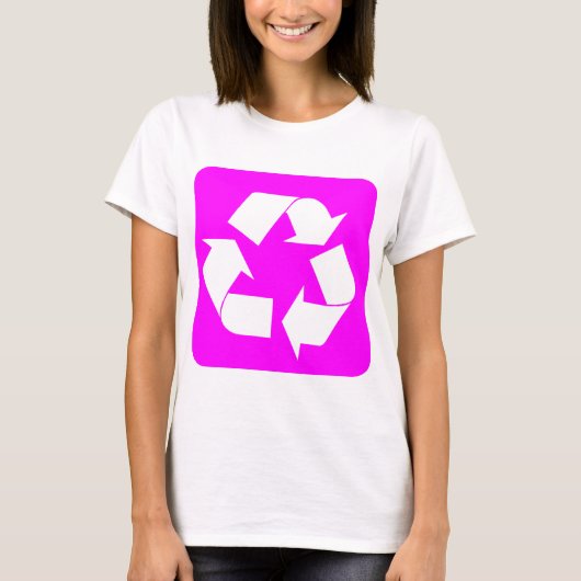 T-shirt Panneau de recyclage - Magenta (Devant)