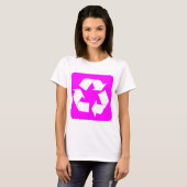 T-shirt Panneau de recyclage - Magenta (Devant entier)