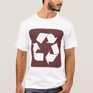 T-shirt Panneau de recyclage - Marron foncé