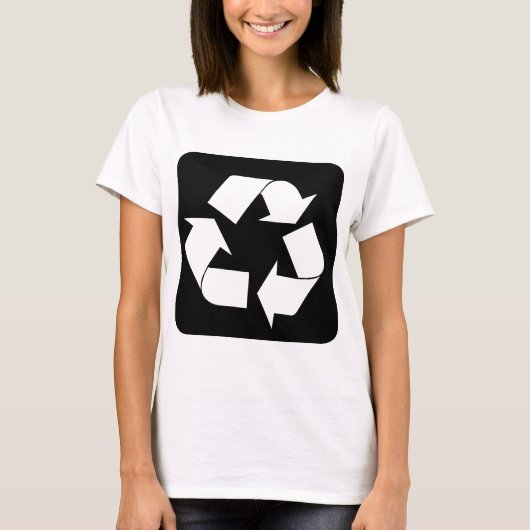 T-shirt Panneau de recyclage - Noir (Devant)