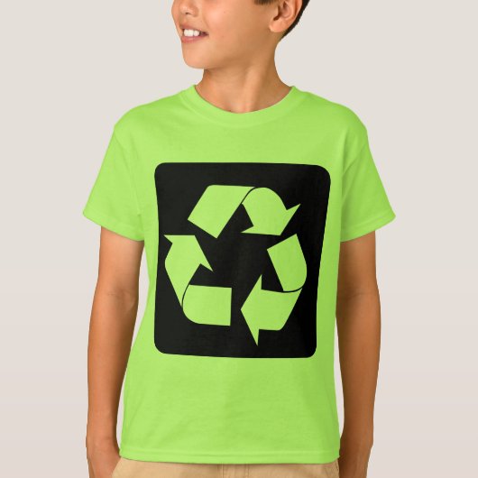 T-shirt Panneau de recyclage - Noir (Devant)