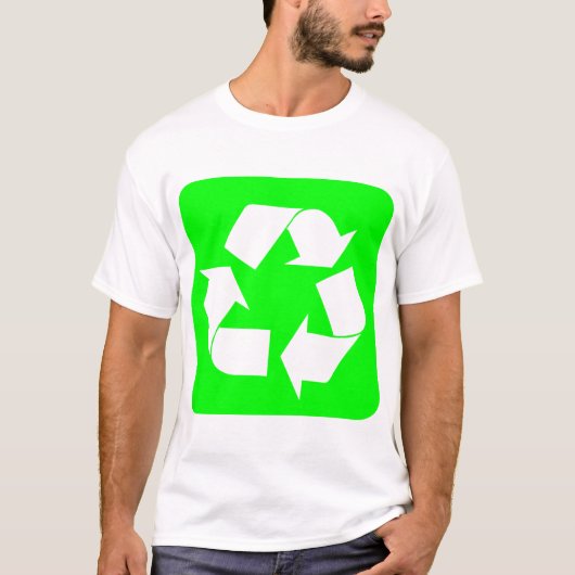 T-shirt Panneau de recyclage - Vert (Devant)
