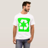 T-shirt Panneau de recyclage - Vert (Devant entier)