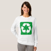 T-shirt Panneau de recyclage - Vert herbe (Devant entier)