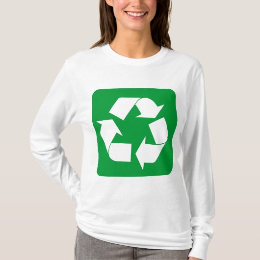 T-shirt Panneau de recyclage - Vert herbe (Devant)