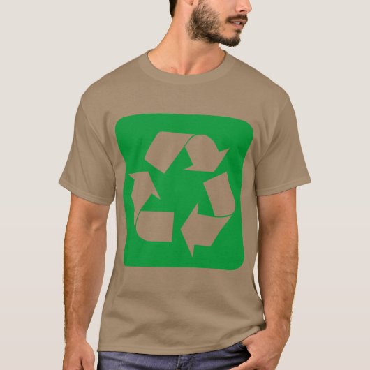 T-shirt Panneau de recyclage - Vert herbe (Devant)