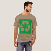 T-shirt Panneau de recyclage - Vert herbe (Devant entier)