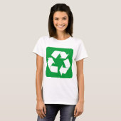 T-shirt Panneau de recyclage - Vert herbe (Devant entier)