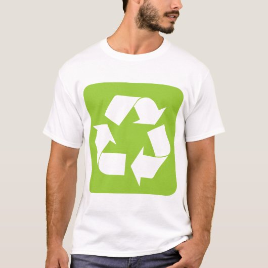 T-shirt Panneau de recyclage - Vert Martien (Devant)