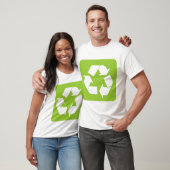T-shirt Panneau de recyclage - Vert Martien (Unisexe)