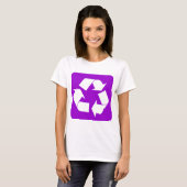 T-shirt Panneau de recyclage - violet (Devant entier)