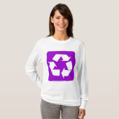 T-shirt Panneau de recyclage - violet (Devant entier)