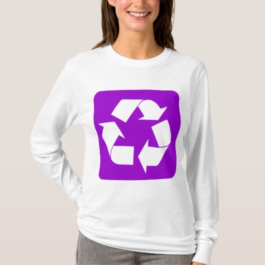 T-shirt Panneau de recyclage - violet (Devant)