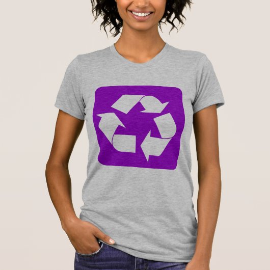 T-shirt Panneau de recyclage - violet (Devant)