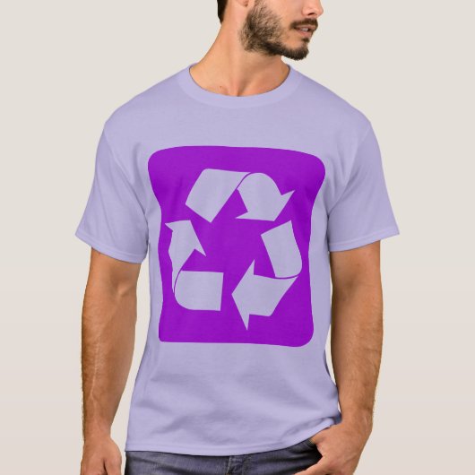T-shirt Panneau de recyclage - violet (Devant)