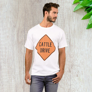 T-shirt Panneau de route de Cattle Drive
