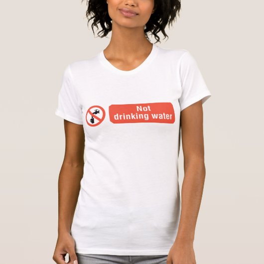 T-shirt Panneau de sécurité de l'eau potable (Devant)