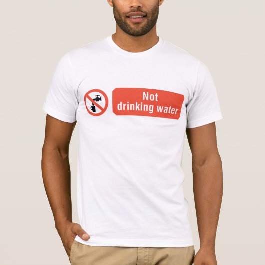 T-shirt Panneau de sécurité de l'eau potable (Devant)