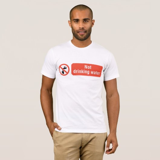 T-shirt Panneau de sécurité de l'eau potable (Devant entier)