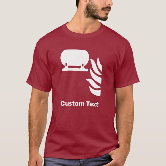 T-shirt Panneau de sécurité d'installation d'un extincteur (Devant)